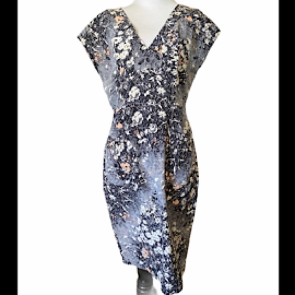 Tracy Reese Gray Floral Silk Cotton Bow Dress
SZ10